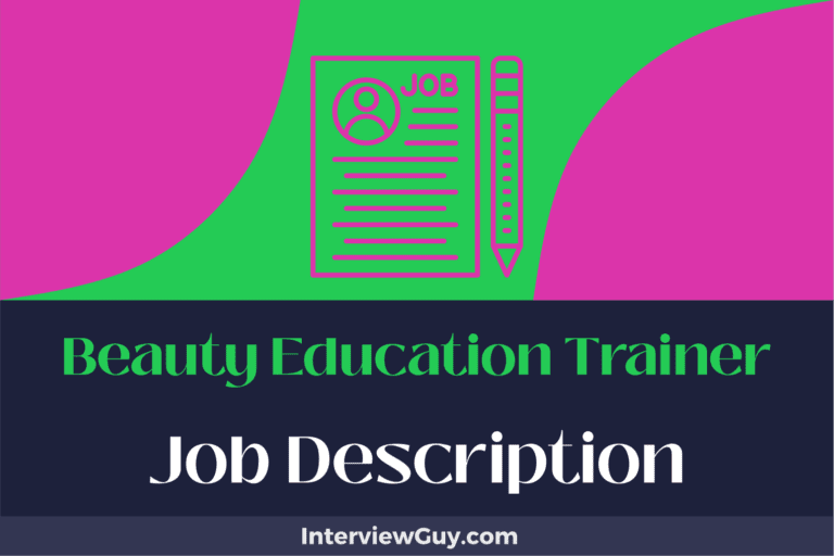 Beauty Education Trainer Job Description [Updated for 2025]