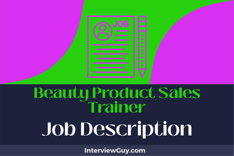 Beauty Product Sales Trainer Job Description [Updated for 2024]