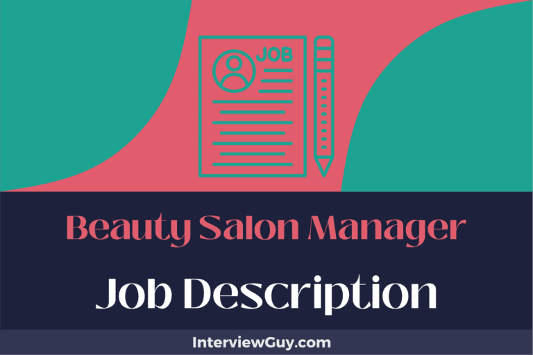 Beauty Salon Manager Job Description [Updated for 2024]