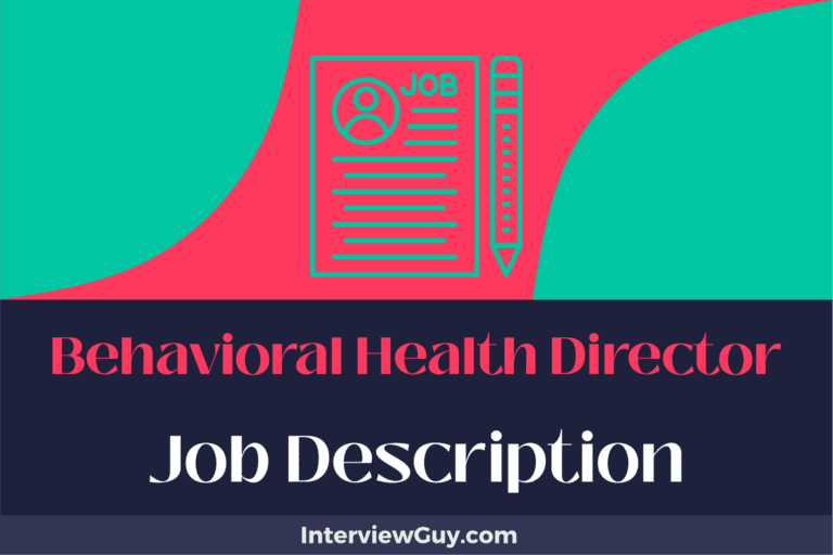 Behavioral Health Director Job Description [Updated for 2025]