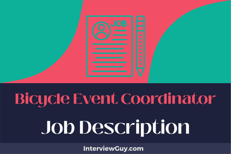 Bicycle Event Coordinator Job Description [Updated for 2024]