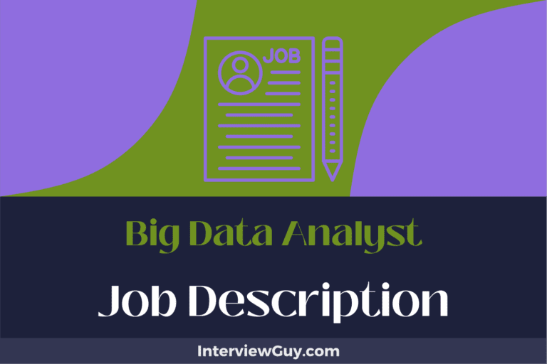 Big Data Analyst Job Description [Updated for 2024]