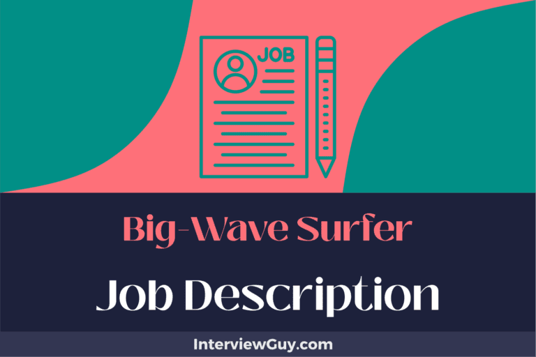 Big-Wave Surfer Job Description [Updated for 2024]