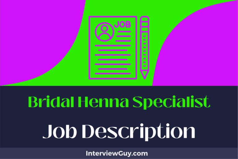 Bridal Henna Specialist Job Description [Updated for 2025]