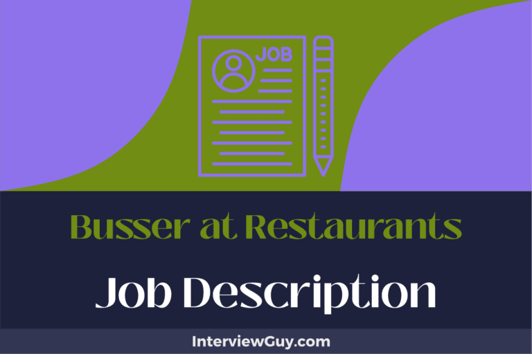 Busser at Restaurants Job Description [Updated for 2024]