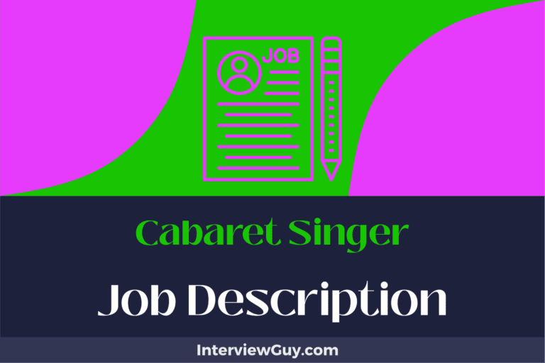 Cabaret Singer Job Description [Updated for 2025]