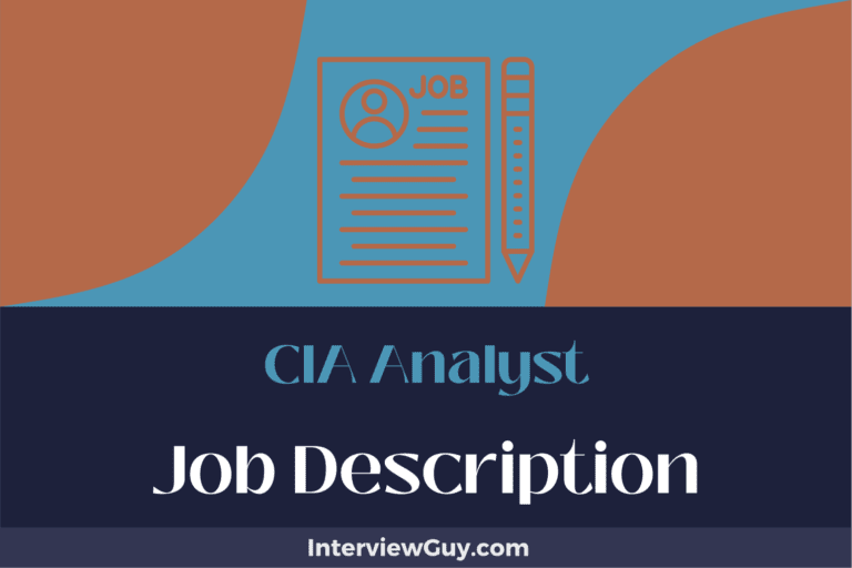 CIA Analyst Job Description [Updated for 2024]