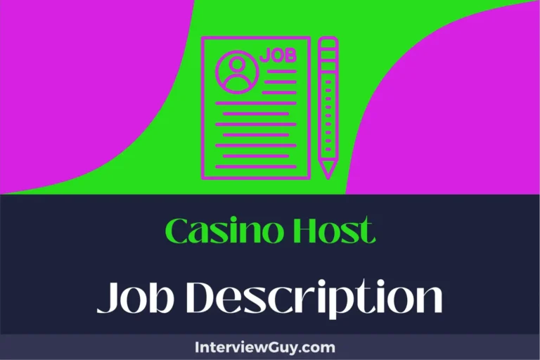 Casino Host Job Description [Updated for 2025]