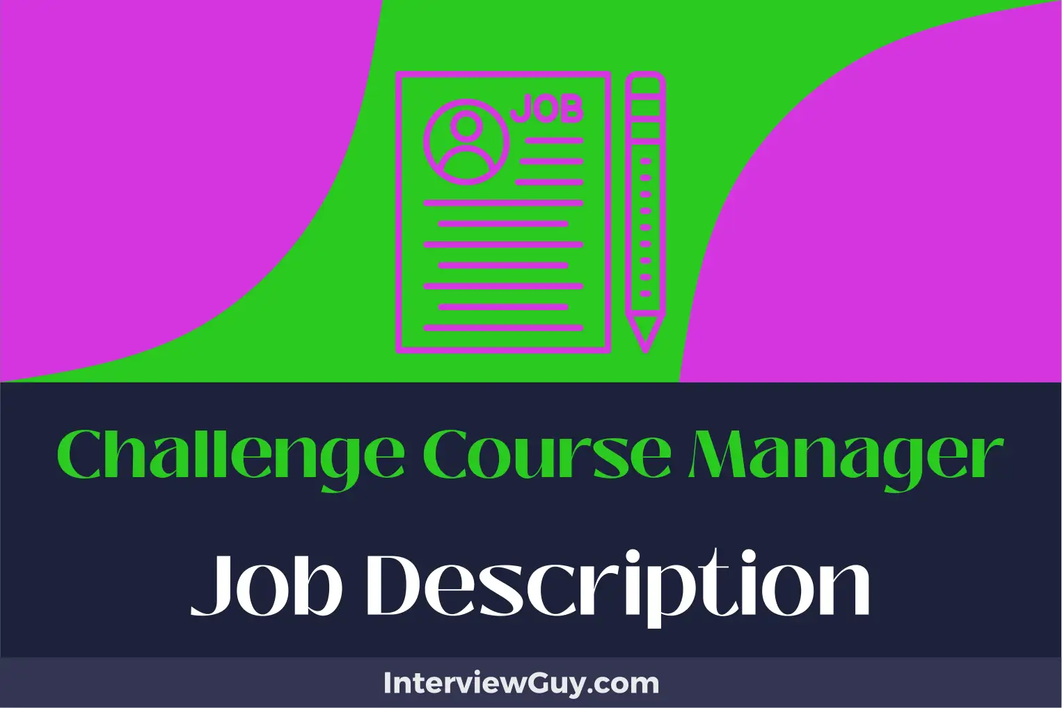 challenge course manager job description