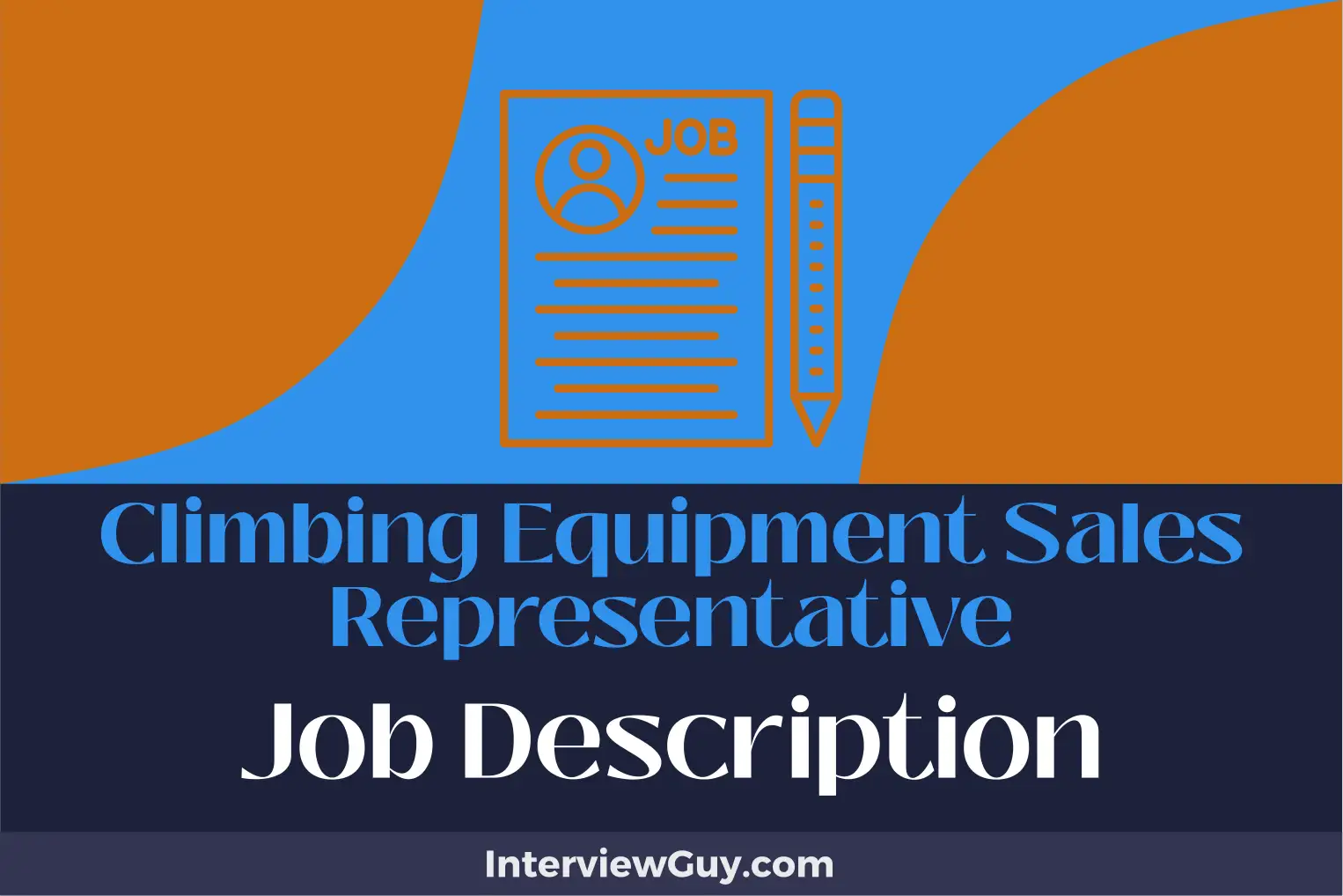 climbing equipment sales representative job description