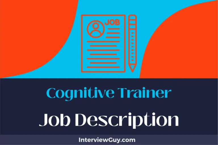 Cognitive Trainer Job Description [Updated for 2024]
