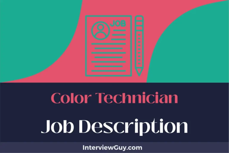 Color Technician Job Description [Updated for 2024]