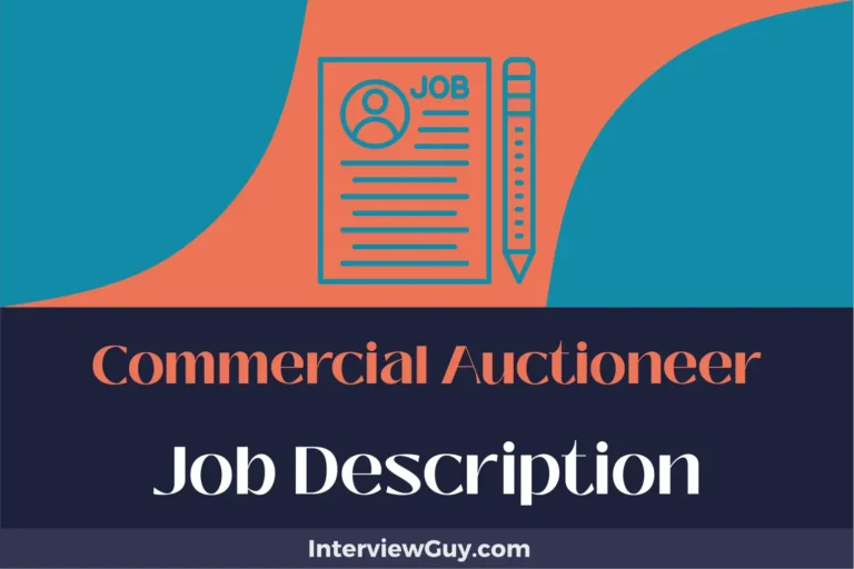 Commercial Auctioneer Job Description [Updated for 2025]