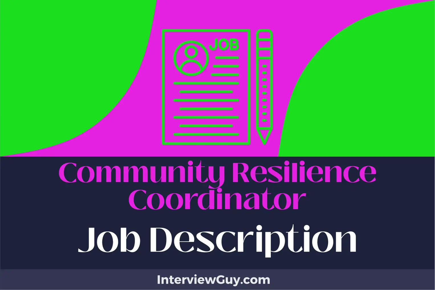 community resilience coordinator job description