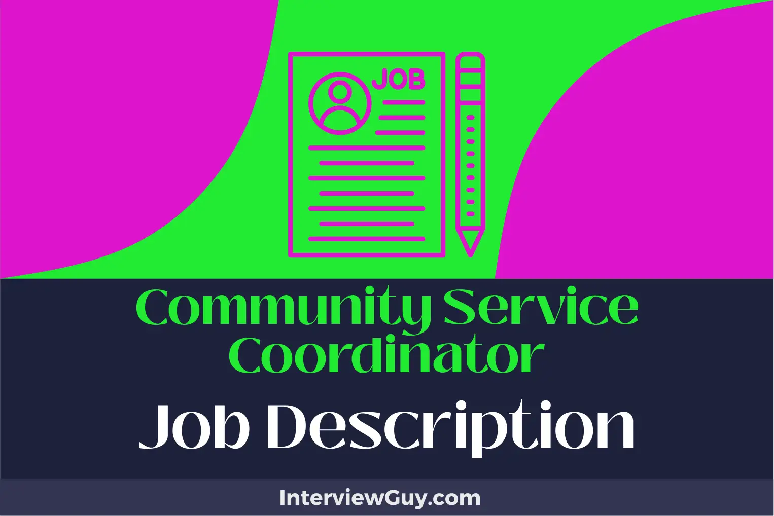 community service coordinator job description