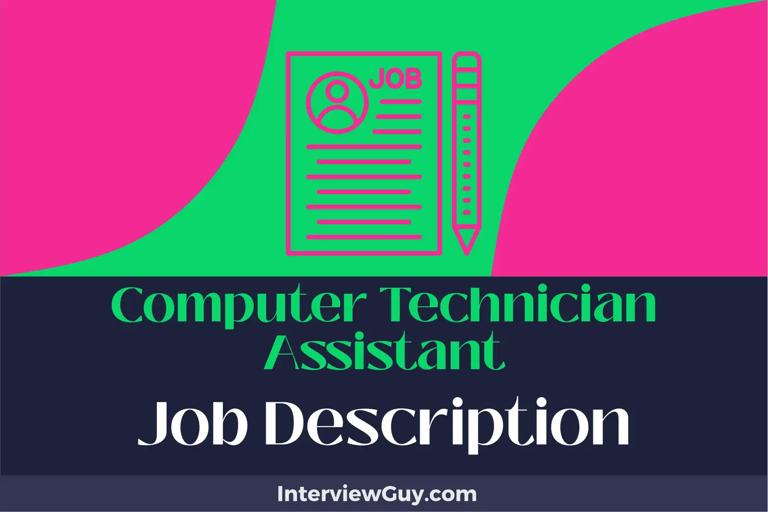 computer technician assistant job description