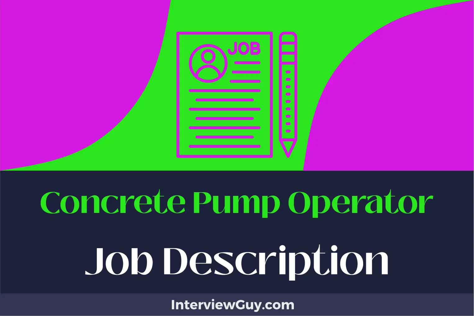 concrete pump operator job description