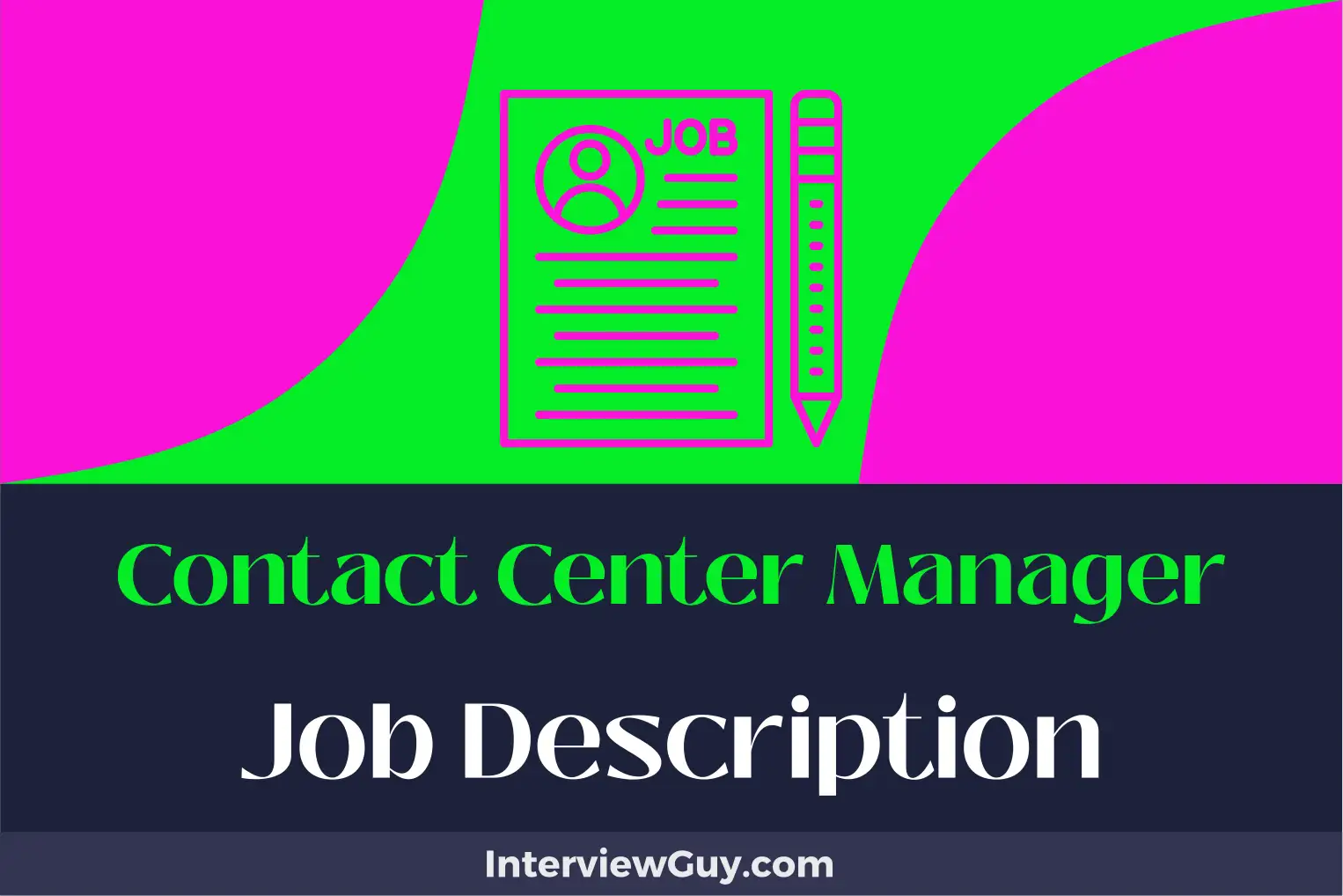 contact center manager job description