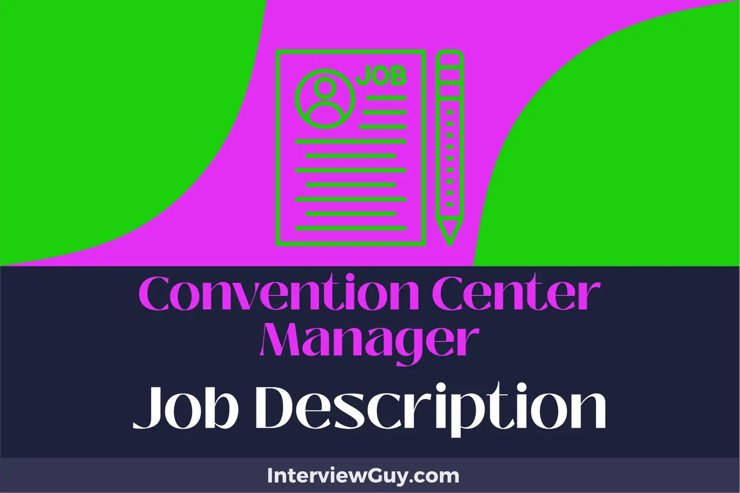 convention center manager job description