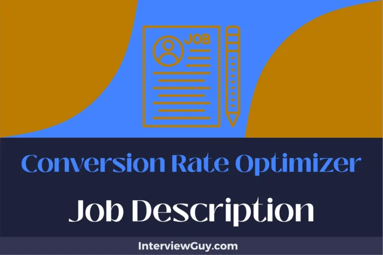 Conversion Rate Optimizer Job Description [Updated for 2025]