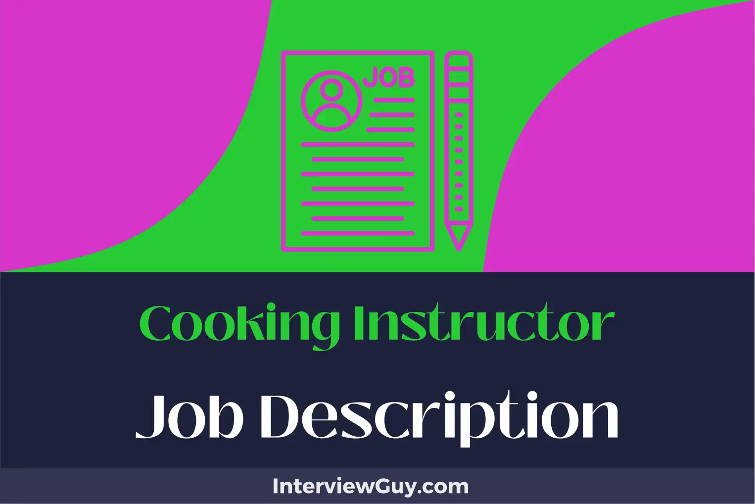 cooking instructor job description