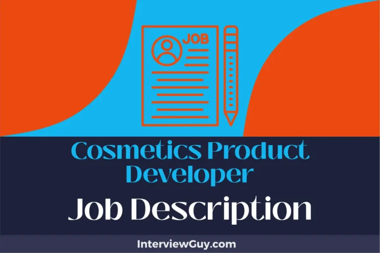 Cosmetics Product Developer Job Description [Updated for 2025]