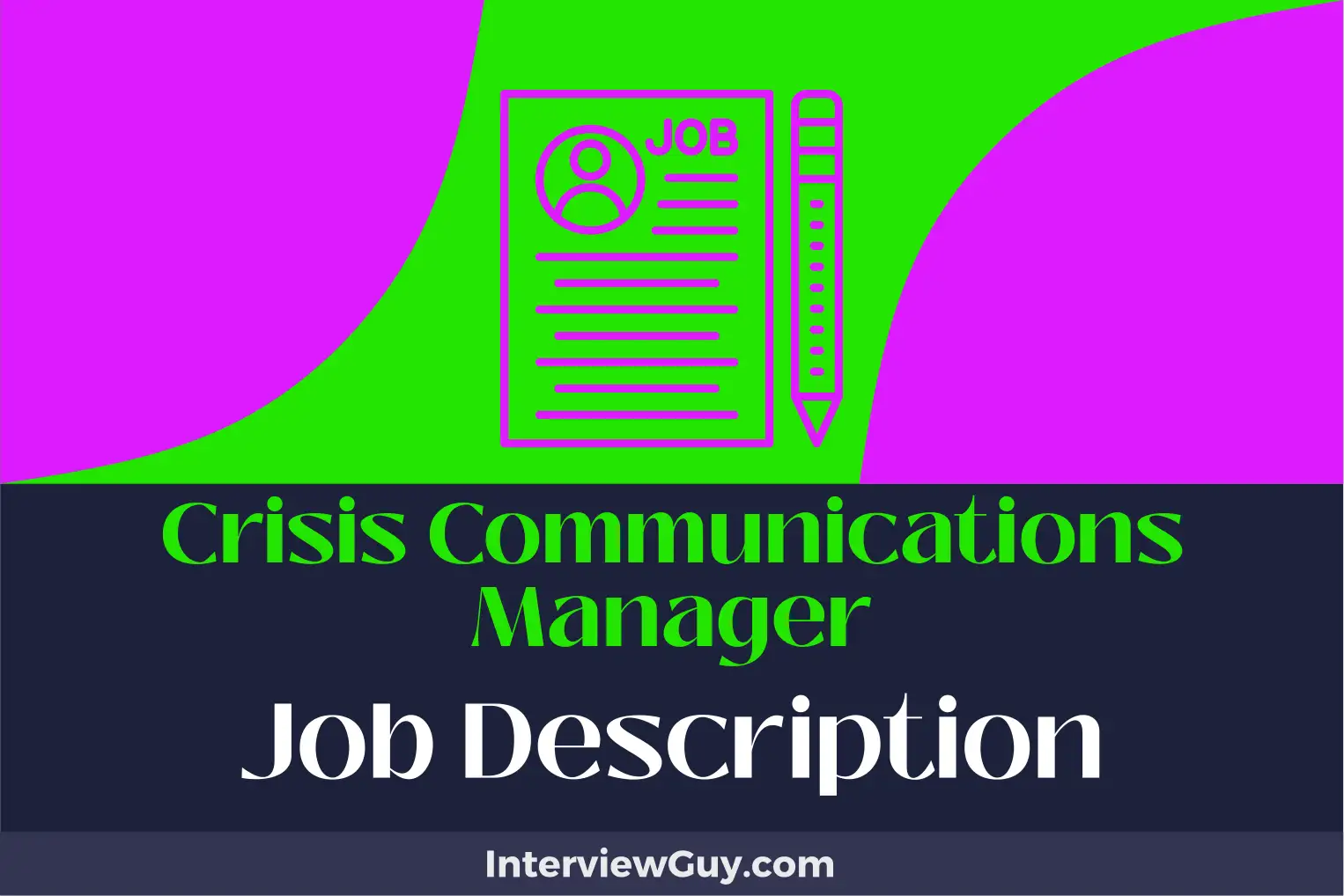crisis communications manager job description