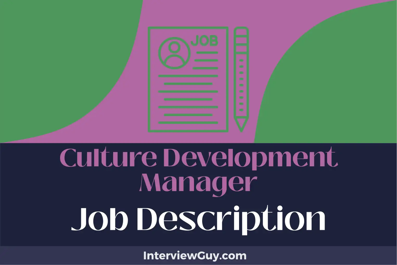 culture development manager job description