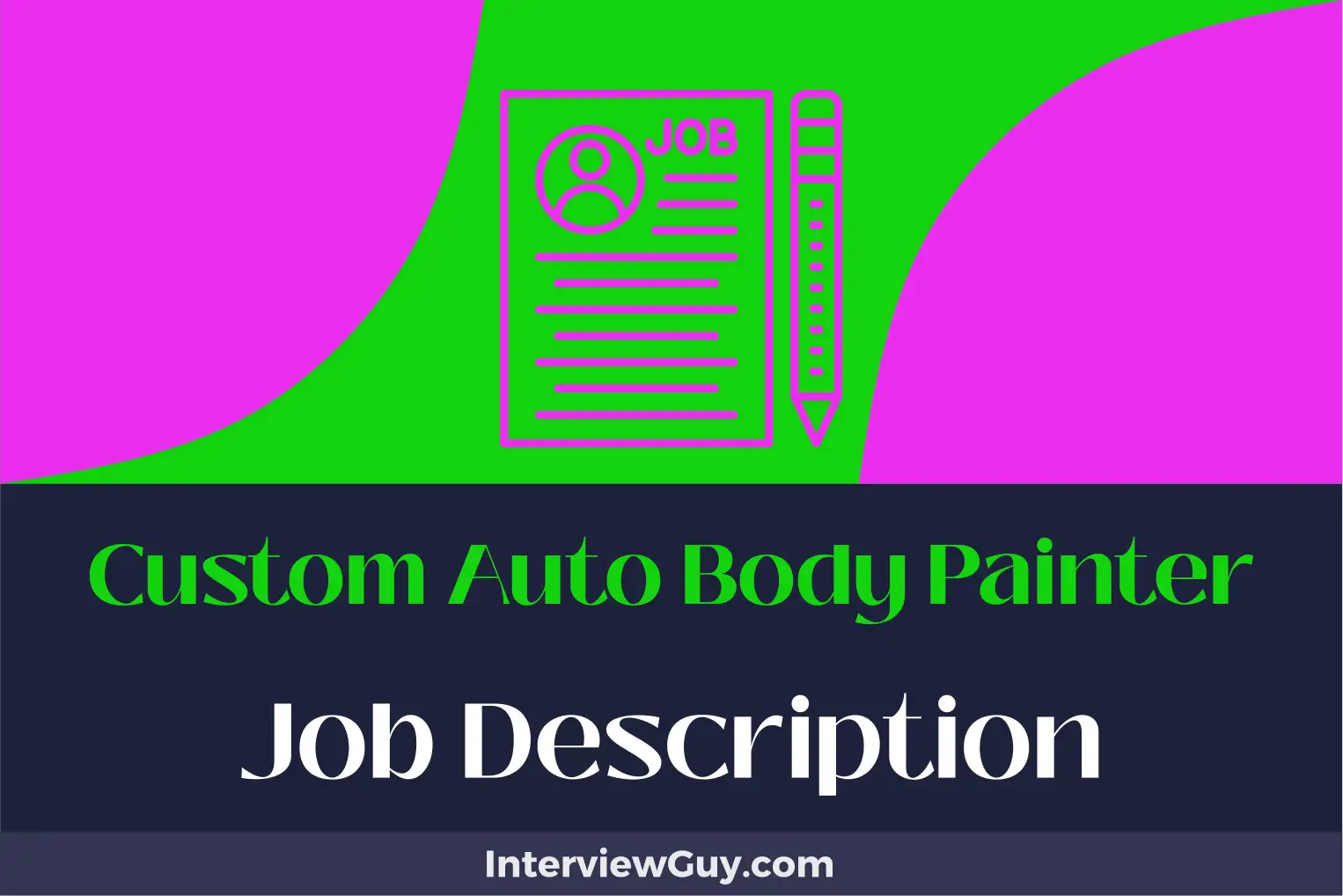 custom auto body painter job description