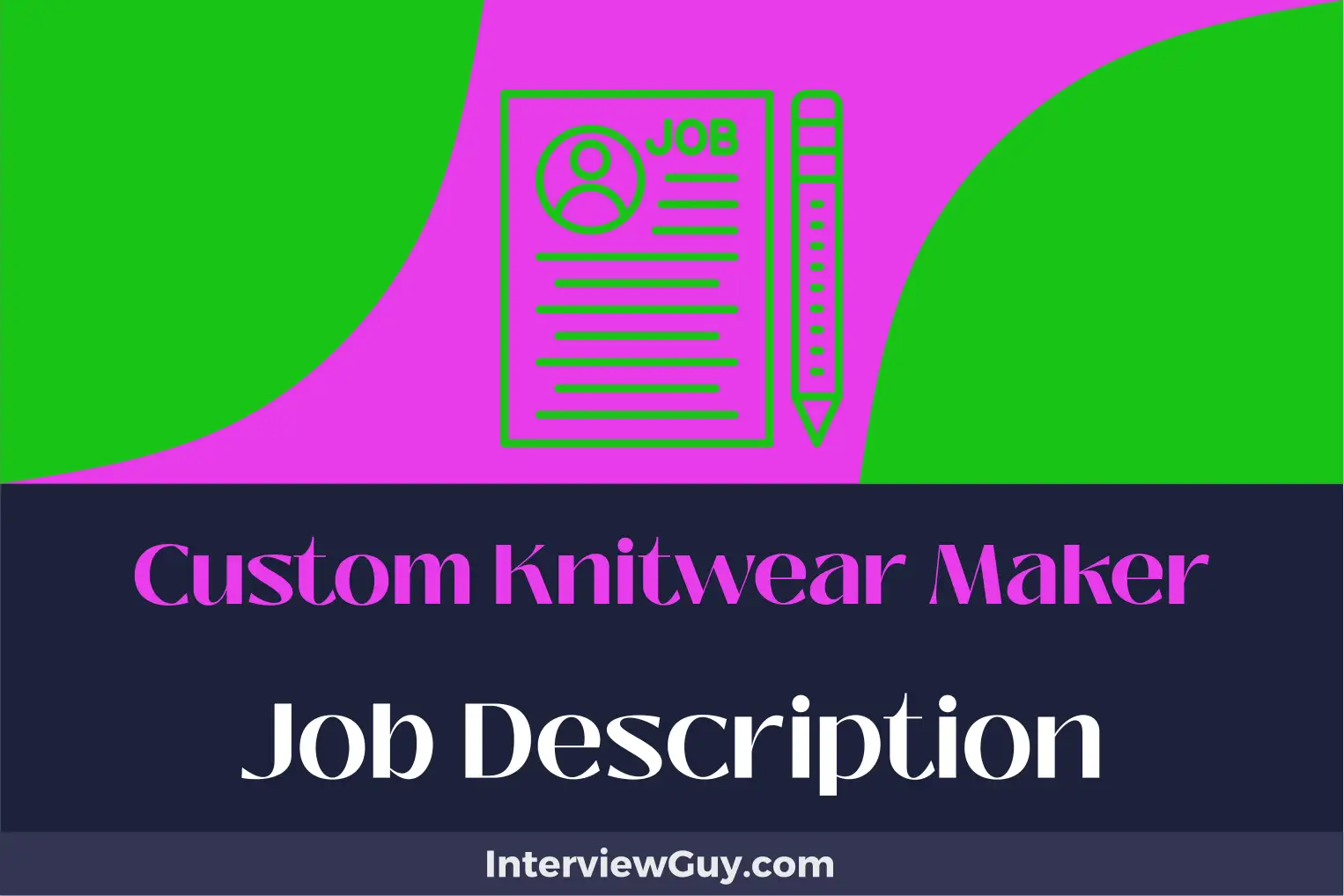 custom knitwear maker job description