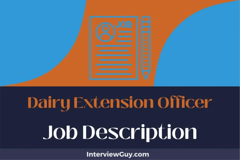 Dairy Extension Officer Job Description [Updated for 2025]