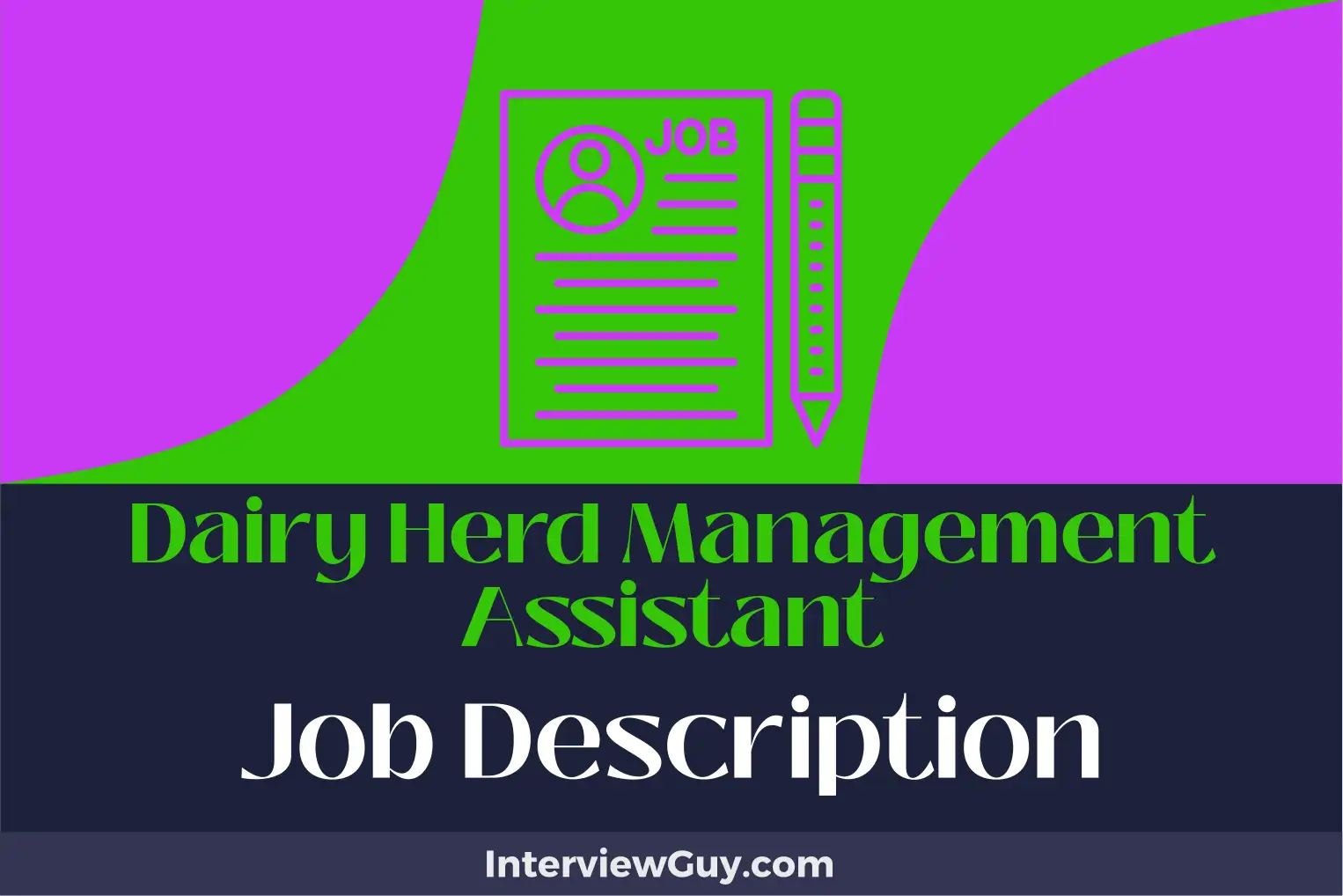dairy herd management assistant job description