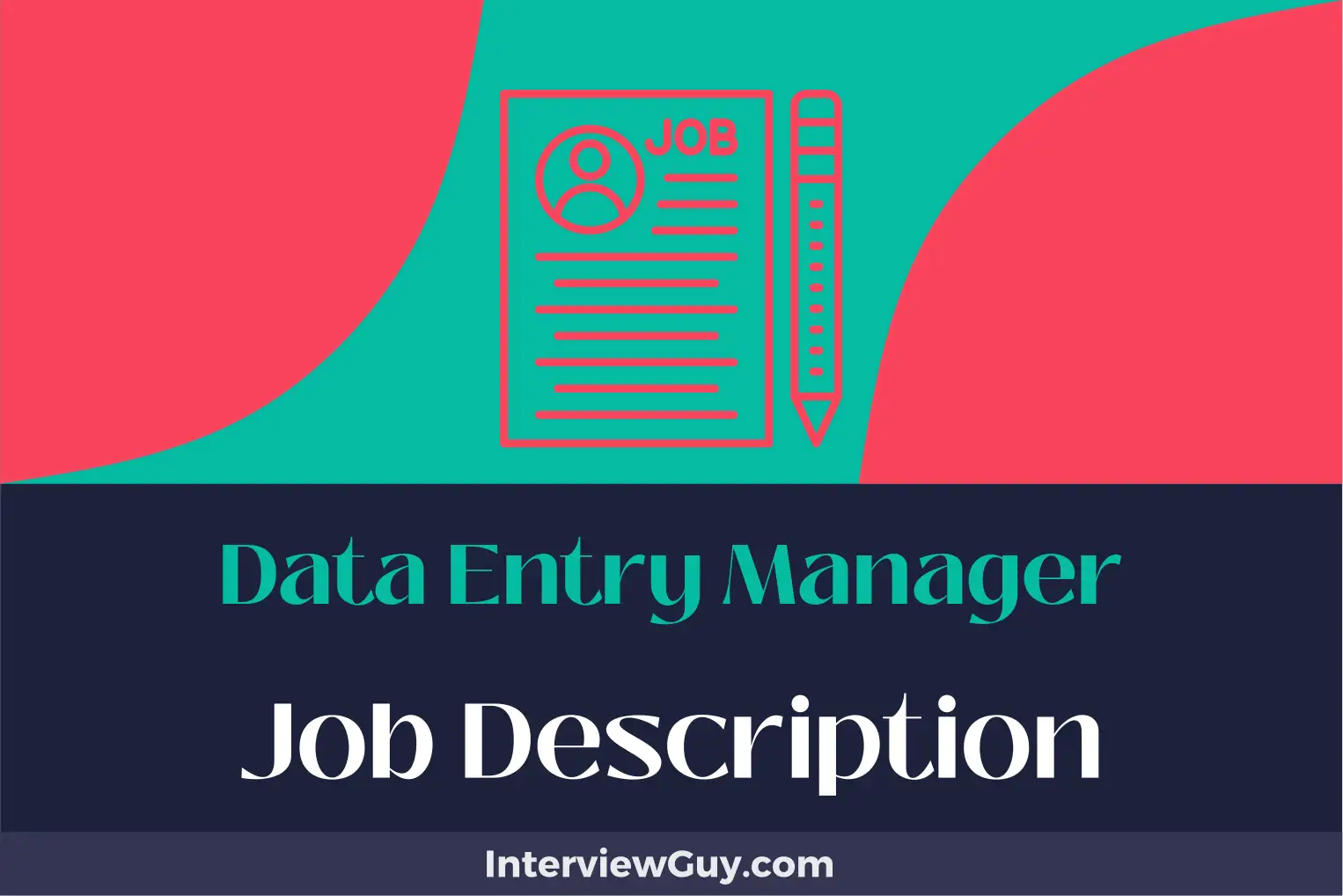 data entry manager job description