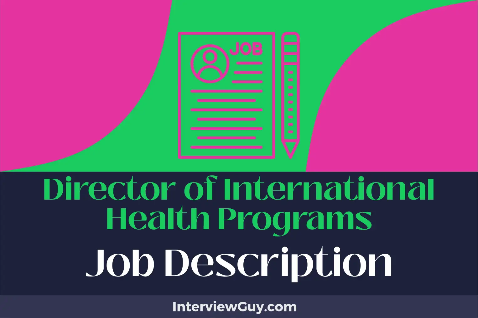 director of international health programs job description