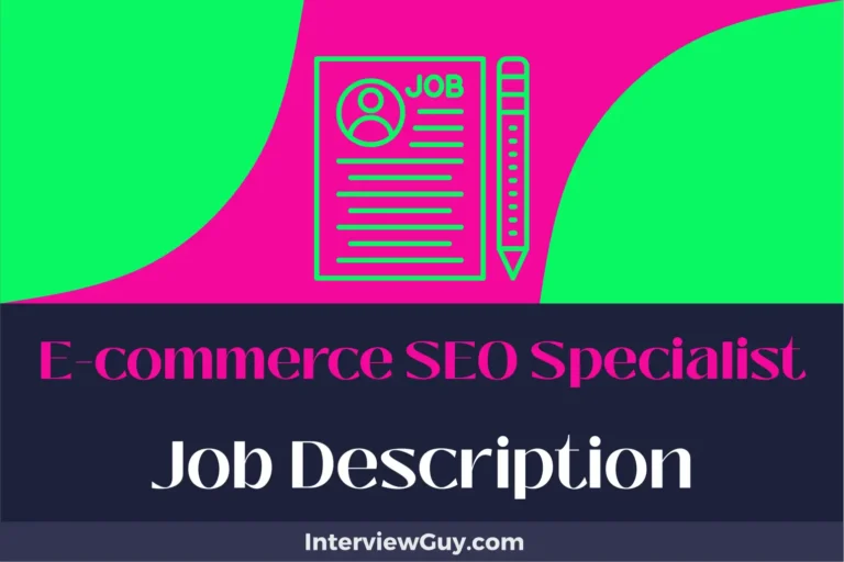 E-commerce SEO Specialist Job Description [Updated for 2025]