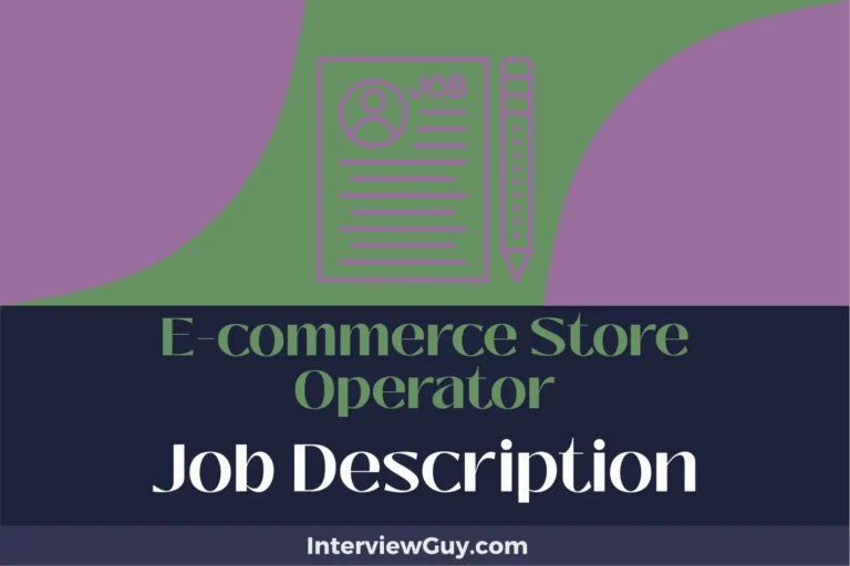 E-commerce Store Operator Job Description [Updated for 2025]
