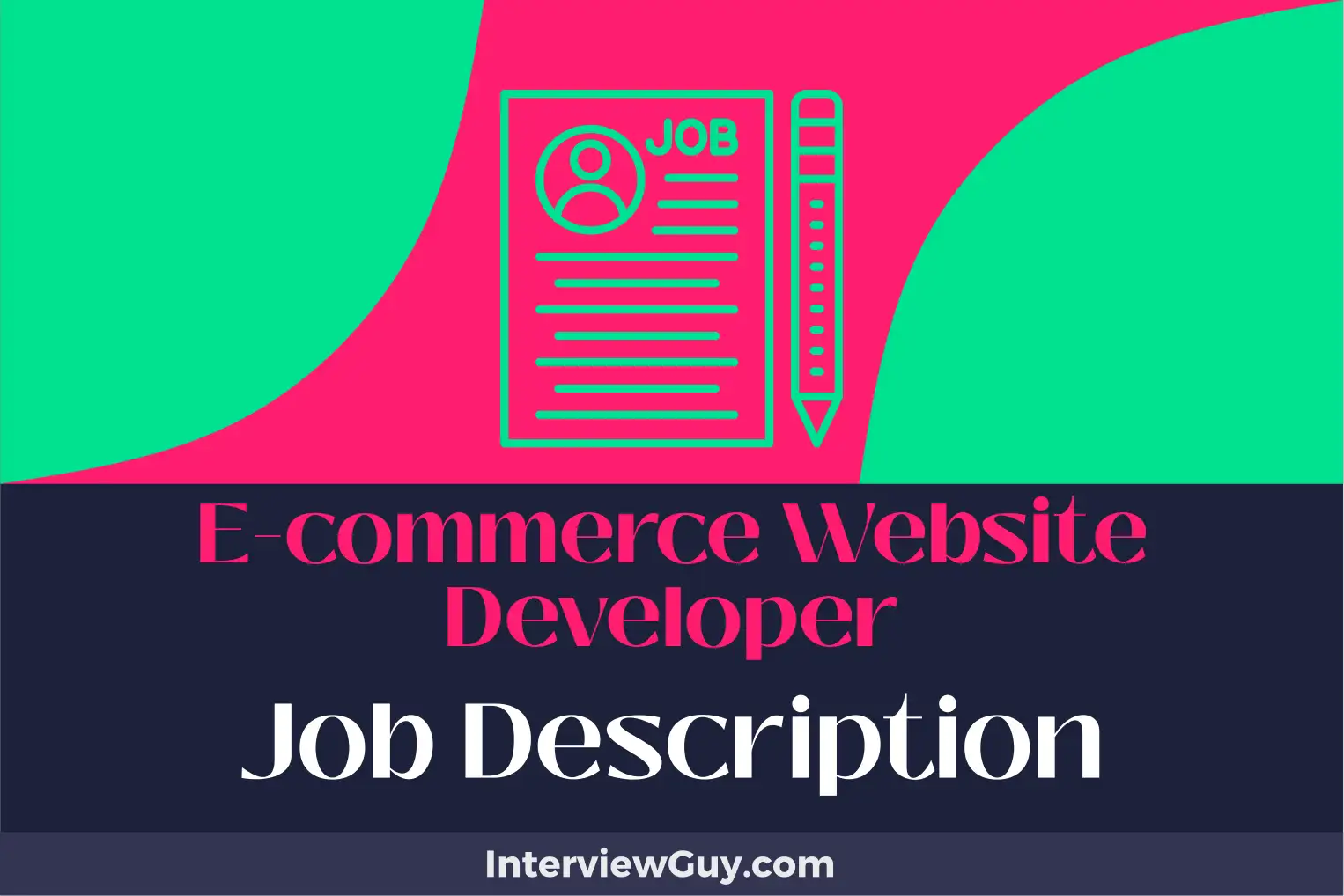 e commerce website developer job description