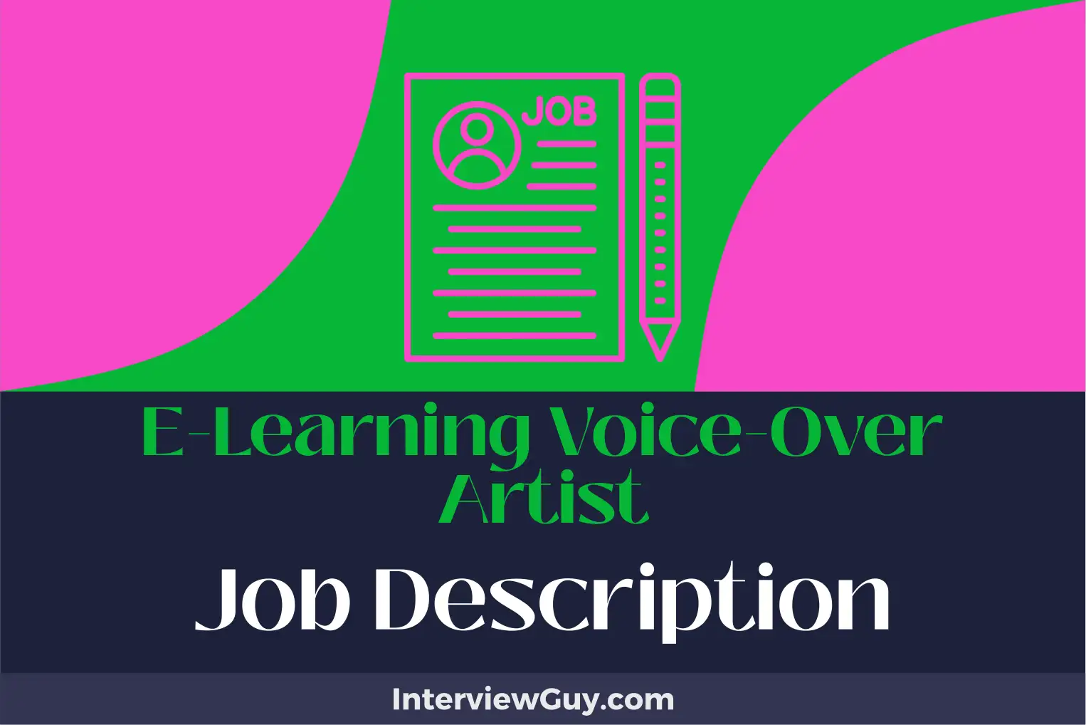 e learning voice over artist job description