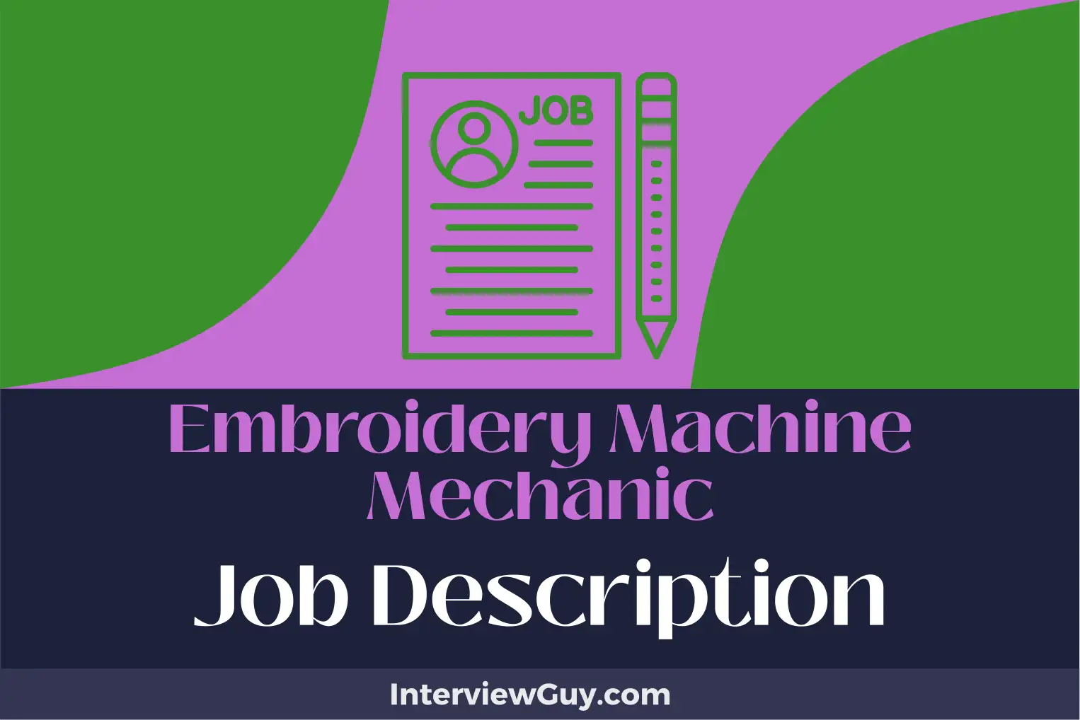embroidery machine mechanic job description
