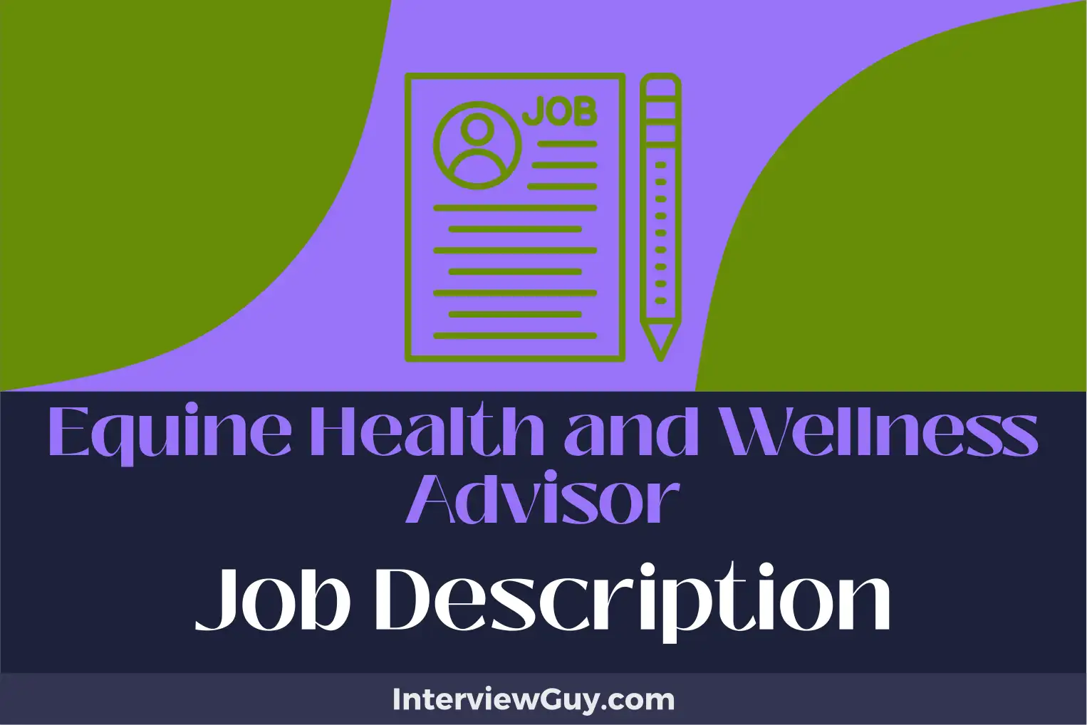 equine health and wellness advisor job description