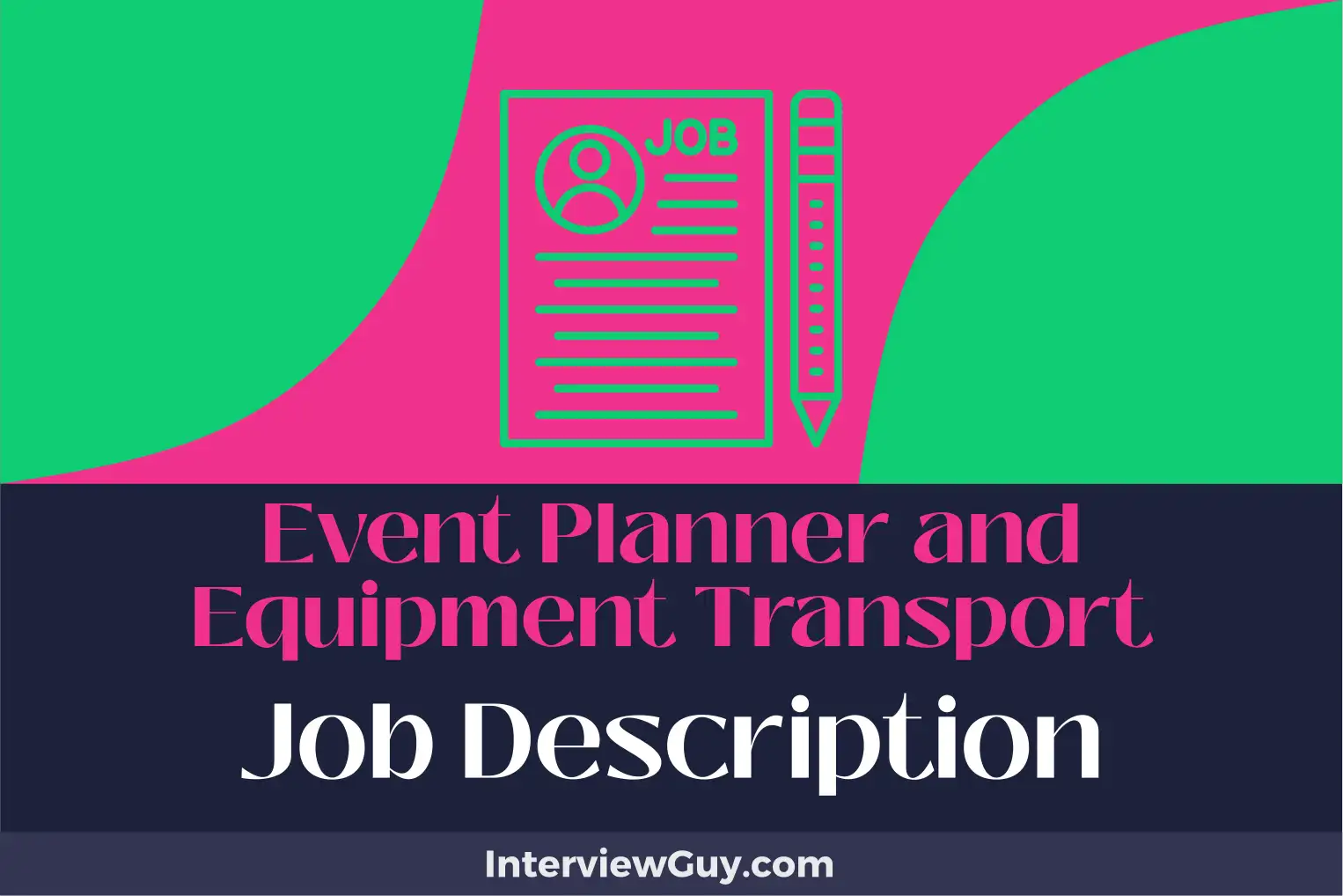 event planner and equipment transport job description