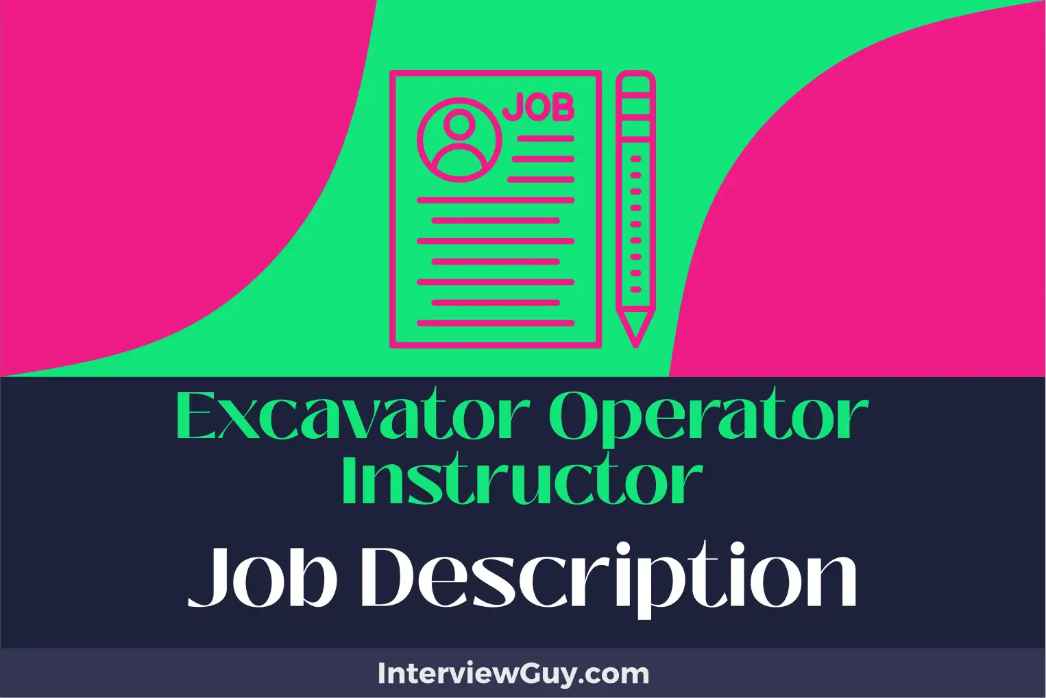 excavator operator instructor job description