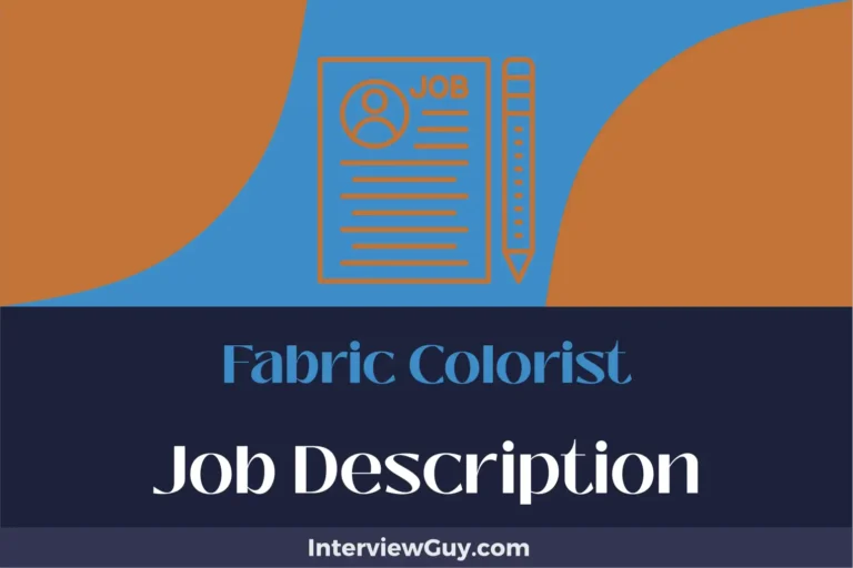 Fabric Colorist Job Description [Updated for 2025]