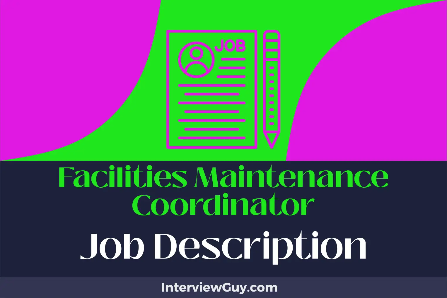 facilities maintenance coordinator job description