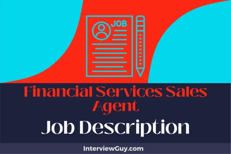 Financial Services Sales Agent Job Description [Updated for 2025]