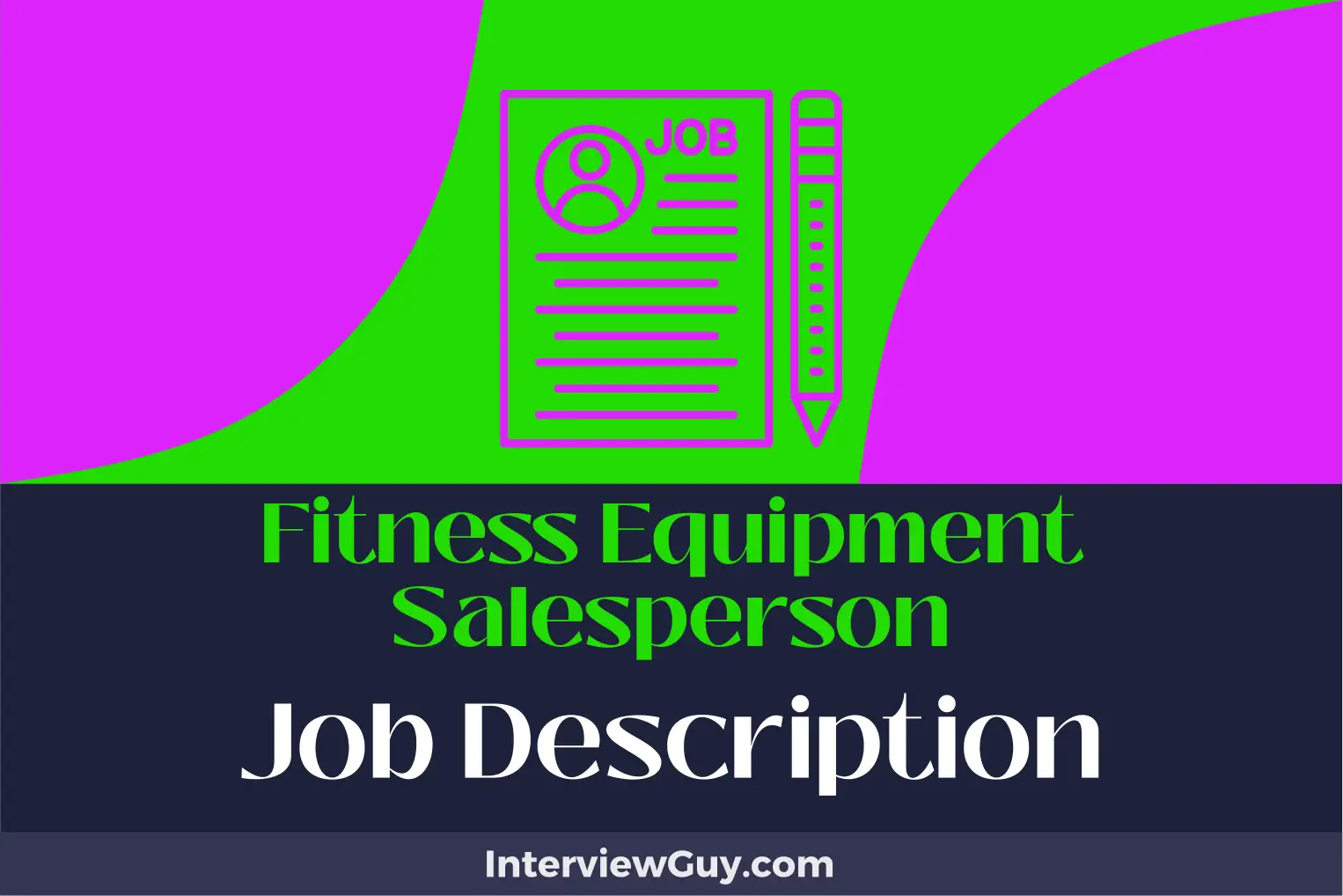 fitness equipment salesperson job description