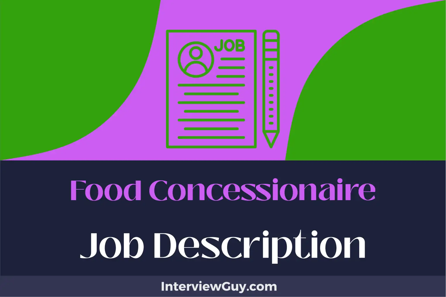 food concessionaire job description