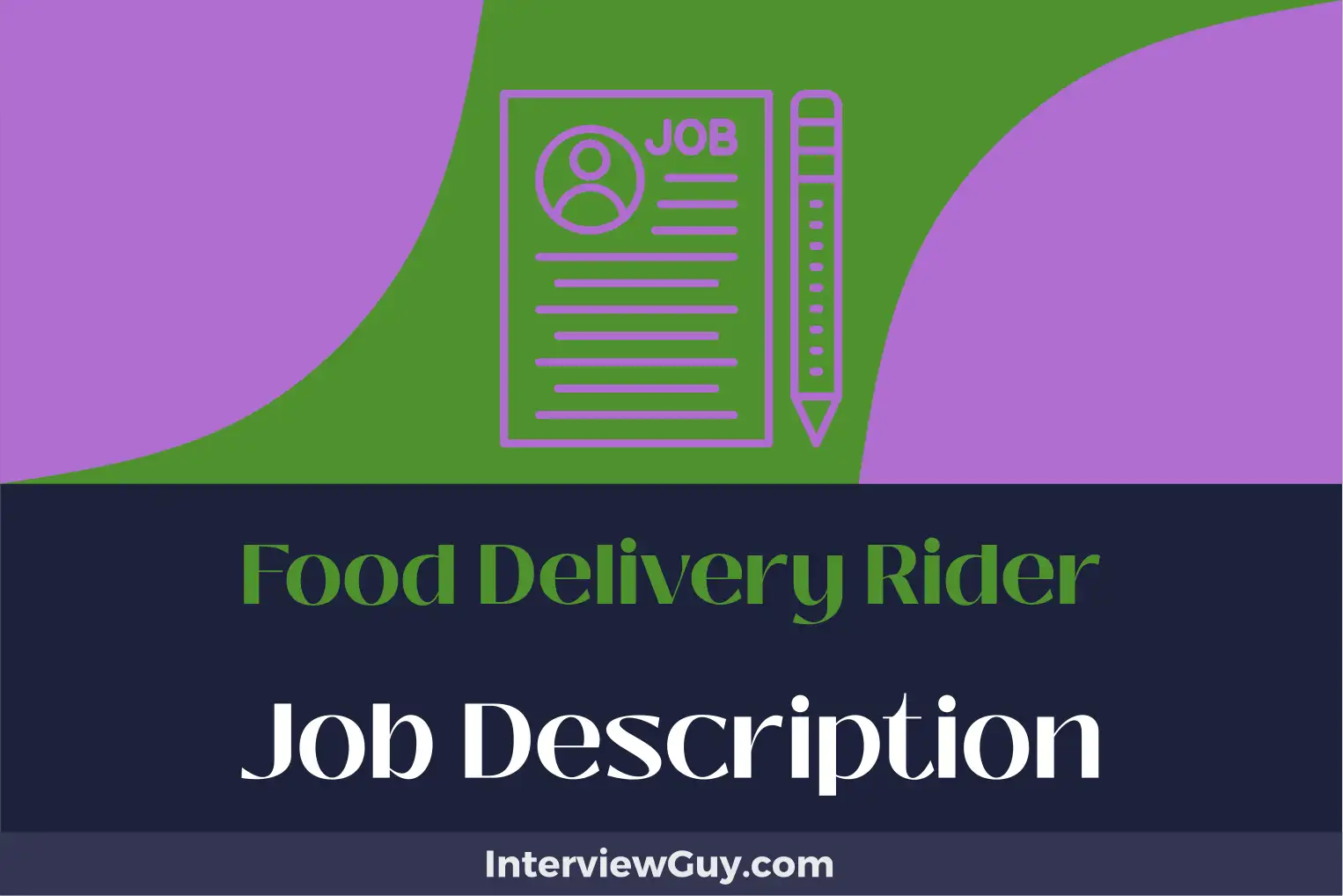 food delivery rider job description