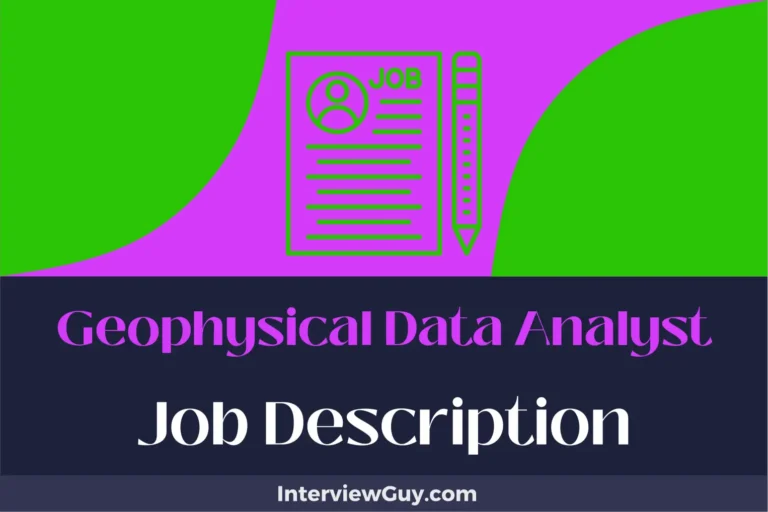 Geophysical Data Analyst Job Description [Updated for 2025]