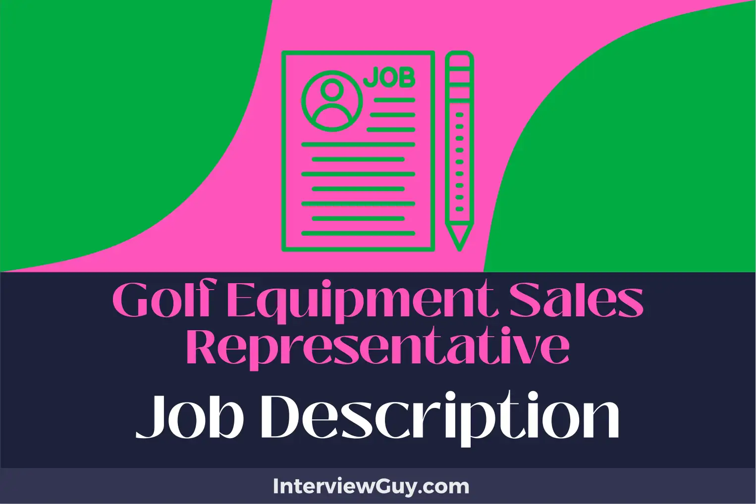 golf equipment sales representative job description